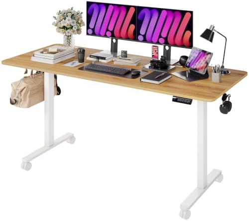 Monomi Large Electric Standing Desk 71“x31.5“ Height Adjustable,Natural by MONOMI
