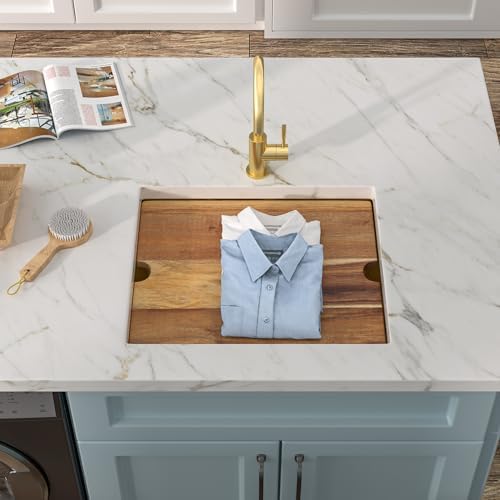 21"x18" Undermount Laundry Utility Sink Workstation - Image 3