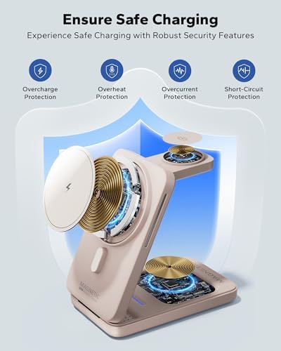 KPON Foldable 3in1 Charging Station for Magsafe, Travel Phone and Watch Charger for Apple Devices, Wireless Charging Dock for iPhone 17 16 15 14 13 12 Series/Apple Watch/Airpods - Image 5