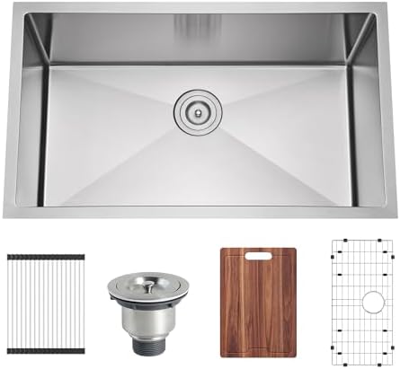 30 Inch Undermount Handmade Single Bowl Kitchen Sink - Image 2