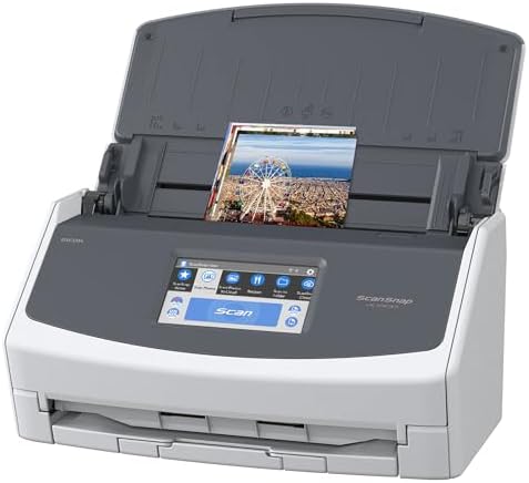 ScanSnap iX1600 Photo and Document Scanner, Wireless or USB, White by ScanSnap