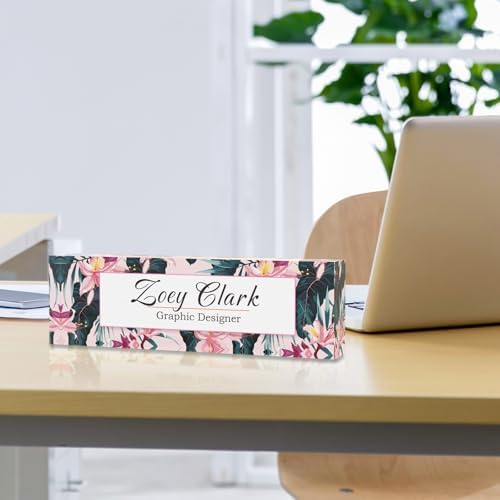 Personalized Acrylic Office Desk Name Plate with Name and Title Printing - Image 3