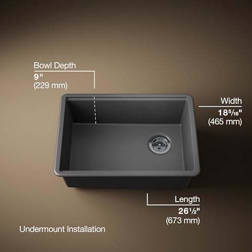 KOHLER Billings 27 in. Undermount Single-Bowl Kitchen Sink - Image 3