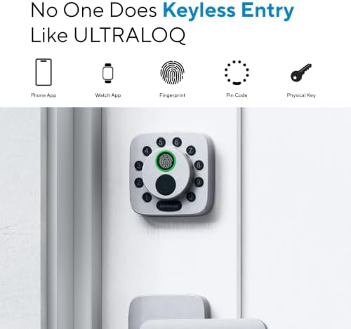 ULTRALOQ Bolt SE Smart Lock with Handle, Built-in Wi-Fi, Matter Over Thread, Works with Apple Home, Alexa, Google, Keyless Deadbolt with Fingerprint, App, Code, Remote Control, Gray - Image 2