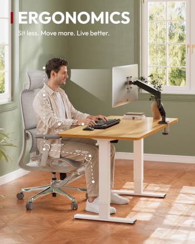 SANODESK One-Piece 48 x 24'' Electric Height Adjustable Standing Desk - Image 6