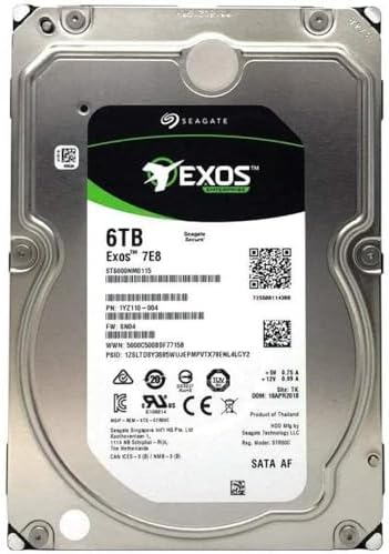 ST6000NM0115 3.5"-Inch HDD 6TB 7200 RPM 512e SATA 6Gb/s 256MB Cache Internal Hard Drive (Renewed) by Amazon+Renewed