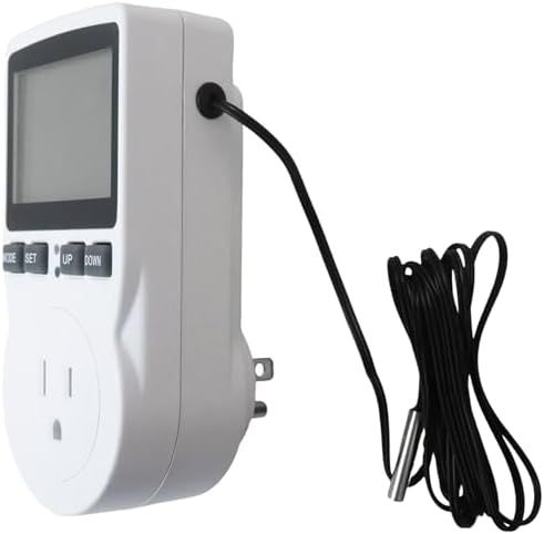 Heating & Cooling Control Outlet with Timer - Smart Plug-in Thermostat Fit for Indoor Climate Devices, 1800W 110V, Dual-Mode Work by SmaetiSmartDeskLamp