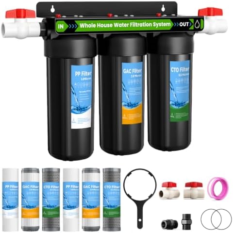 Whole House 3 Stage Water Filter System for Well Water,2 Year Filter Supply by Unknown