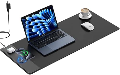 Mouse Pad with 15W Wireless Charging, 35.43"x15.75" XXXL Large Desk Mat by TopmadeProduct-Ordernow