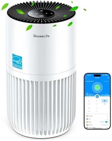 GoveeLife Smart Mini Air Purifier for Bedroom, with App & Alexa Control by GoveeLife