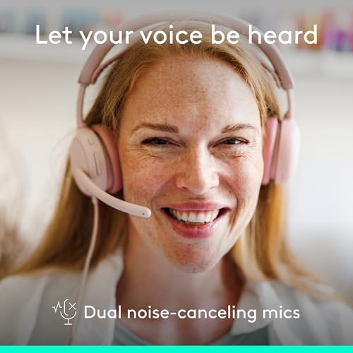 Logitech Zone Wired 2 Noise Canceling Headset with Adaptive Hybrid - Rose - Image 3