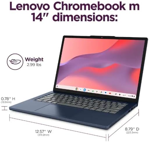 Lenovo IdeaPad Slim 3 Chromebook Laptop for Business & Student, 14" FHD+ Touch Display, 4GB RAM 576GB Storage (64GB SSD+512GB PLUSERA Docking Set), MediaTek Kompanio 540 Processor, Chrome OS, Blue - Image 5