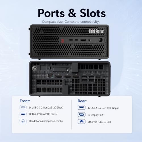 Lenovo ThinkStation P3 Ultra SFF Gen 2 Mini Workstation Tower Desktop (Intel Core Ultra 7 265, 32GB DDR5, 1TB SSD, NVIDIA RTX A400) 8K Display, Engineer, Business PC, 3-Yr Warranty, Win 11 Pro - Image 4