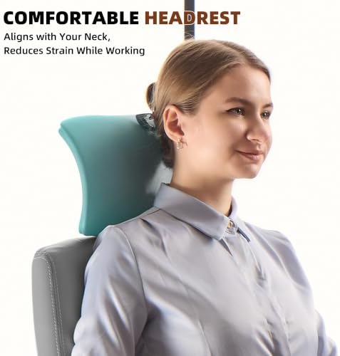 Leather Office Chair,Executive Ergonomic Desk Chair for Home Office, Gray - Image 3