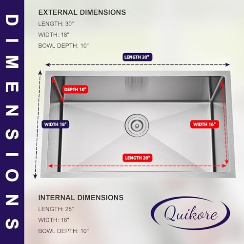 30 Inch Undermount Handmade Single Bowl Kitchen Sink - Image 7