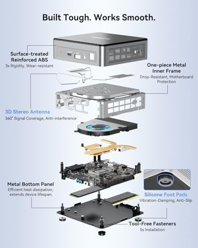 GEEKOM Air12 Budget Mini PC Office,Intel 7505,8GB RAM(64GB Max),256GB SSD - Image 4