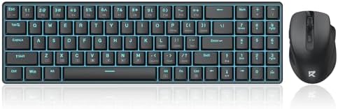 Redragon BS8773 Wireless Keyboard and Mouse Combo, 78 Keys 2.4Ghz Wireless Low-Profile Mechanical Brown Switch Keyboard w/Slim Compact Design & Single Blue Backlit, Comfort Grip 2400 DPI Max Mouse - Image 2
