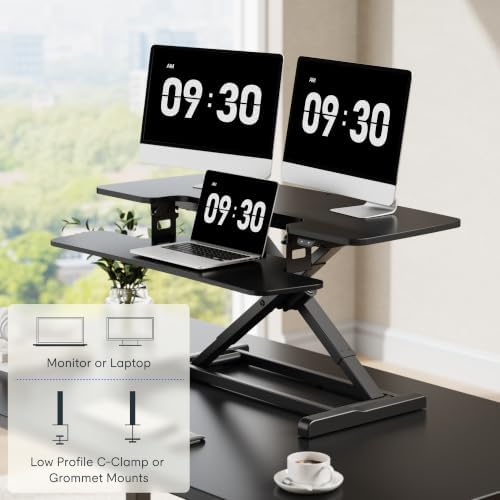 FLEXISPOT 40" Electric Standing Desk Converter, Black - Image 7