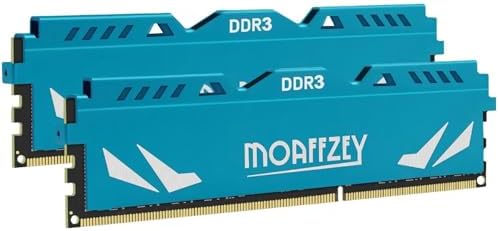 16GB(2x8GB) DDR3 RAM 1866MHz PC3-14900 CL10 Desktop Computer Memory, 240-Pin 1.5V 2Rx8 Dual Rank Non-ECC Unbuffered PC Computer RAM Stick Upgrade - Blue by Moaffzey
