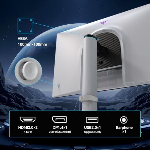 KTC QHD Mini LED Monitor 27 Inch 200Hz White Vertical Monitor M27T6S - Image 6