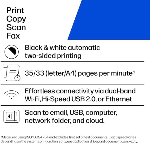 HP LaserJet Pro MFP 3101fdw Wireless Black & White All-in-One Laser Printer, Scanner, Copier, Fax, Best-for-Office (3G628F) - Image 2