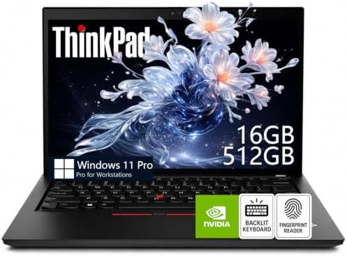 Lenovo ThinkPad P14s Mobile Workstation Laptop, 14" FHD IPS Anti-Glare Display, Intel Core i5-1135G7, 16GB RAM | 512GB SSD, NVIDIA Quadro T500 Graphics, Backlit Keyboard, Fingerprint, Windows 11 Pro by LENOVO