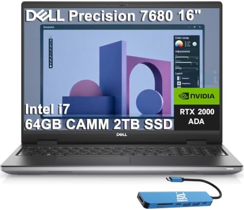 Dell Precision 7680 Laptop, NVIDIA RTX 2000 Ada 8GB, i7-13850HX, 64GB DDR5 by Dell