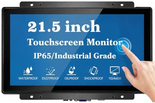 21.5 Inch 10 Points Open Frame Touch Monitor 1920x1080 VESA+Panel Mount for Kiosk Automation POS Vending 7x24h Work by openframetouchscreenmonitor