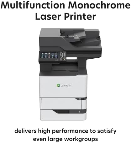 Lexmark MX721ade Monochrome Laser Printer, Integrated Duplex, 7-inch Color Touch Screen, Energy Star, Recommended Monthly Page Volume: 5000-75000 Pages, Print Speed: Up to 65 ppm.(25B0000) - Image 2