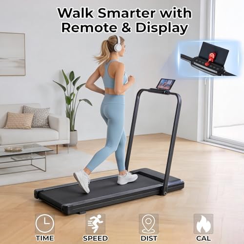 Walking Pad Treadmill for Home, Lightweight Walk Machine with Remote Control and LED Display, Portable Treadmill Under Desk for Walking, Jogging, Running - Image 2