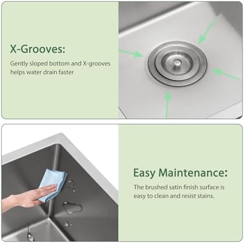 25 Inch Stainless Steel Drop In Laundry Utility Sink - Image 6