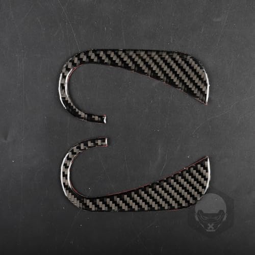Car Inner Door Handle Switch Panel Anti-Scratch Strip Decoration Sticker Real 3K Black Carbon Fiber Trim Compatible with Benz Smart 2016 2017 2018 2019 2020 2021 Auto Interior Accessories - Image 5