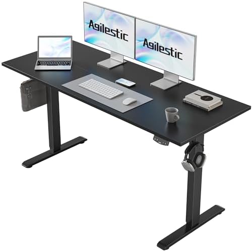 Agilestic 55 * 24 Inch Height Adjustable Electric Standing Desk, Black by Agilestic