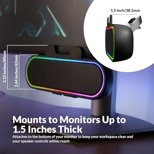 Cyber Acoustics CA-2890GX USB Gaming Speaker, 10W, Music Sync LED Lights - Image 2