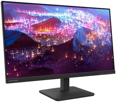 Lenovo L27-4e Monitor - 27" Flat IPS FullHD Display - 100Hz Refresh Rate - 4ms Response Time - HDMI 1.4 - VGA - Tilt Stand - Raven Black - Image 2