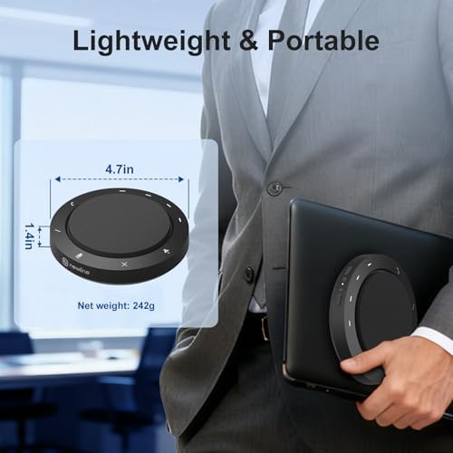 Conference Speaker and Microphone, Dual Al Mics with 360° Voice Pickup & Clear Sound, 10-14H Call Time, Bluetooth & USB-C/A Connection, Speakerphone for 1-6 People, Small Teams & Home Office - Image 6