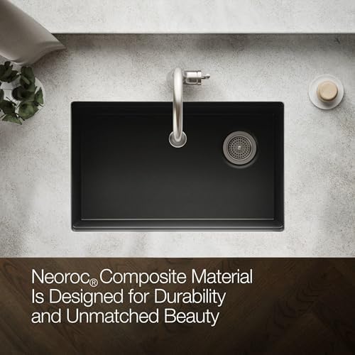 Kohler 33712-CM7 Billings® 29" undermount single-bowl kitchen sink, Matte Graphite - Image 4