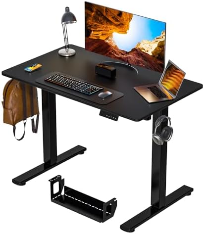 Kingant Standing Desk, 40x24 Inch Electric Height Adjustable Computer Desk by KINGANT