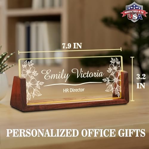 Ship Next Day Custom Name Plate for Desk, Acrylic Office Desk Accessories - Image 4