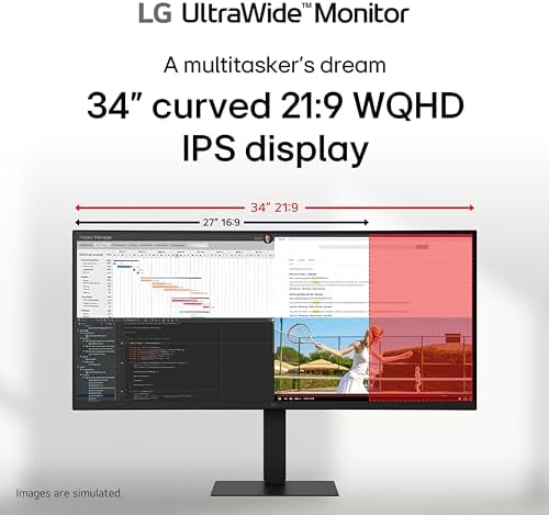 LG 34U650A-B 34-inch UltraWide IPS WQHD 100Hz HDR10 Curved Monitor, Black - Image 4