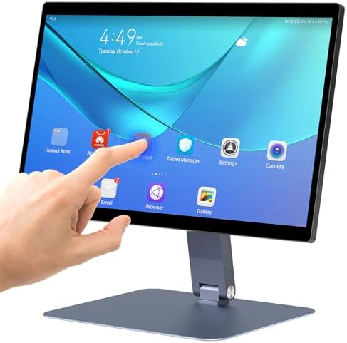 15.6" All-in-One Desktop Computers, FHD 180°Adjustable Touchscreen Android 12 Industrial Panel Pc RK3399 4GB RAM/64GB ROM, HDMI 2.0 WiFi Bluetooth 4.2 for Office/Automation/Kiosk/Bar/Warehouse by OuuOee