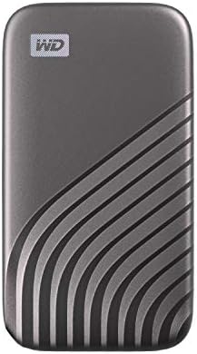 Western Digital 1TB My Passport SSD Portable External Solid State Drive, Gray, Sturdy and Blazing Fast, Password Protection with Hardware Encryption - WDBAGF0010BGY-WESN by WesternDigital