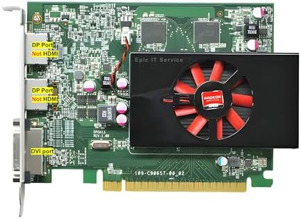 AMD Radeon R7 450 4GB GDDR5, PCI-E 3.0 x 16, Dual DP (Supports 4K) and DVI, fits Full Size Computer by Epic+IT+Service