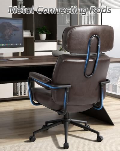Mid Century Modern Home Office Desk Chair Comfy, Office Chair Big and Tall - Image 6