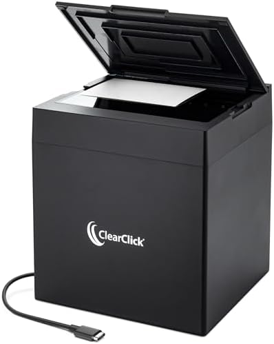 ClearClick InstaScan Photo Scanner for PC & Mac - Scans Each Photo Virtually Instantly - Compatible with 4x6, 5x7, & Smaller Photos - No Drivers Required - USB-C Connection [300 DPI Scanning Quality] by ClearClick