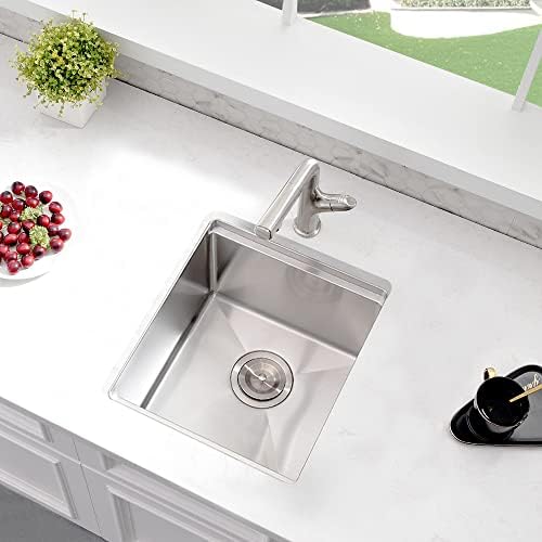 Undermount Bar Sink Stainless Steel, 15 x 17 Inch - Image 3