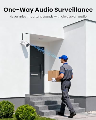 ZOSI 8CH 3K Lite Home Security Camera System with One-Way Audio,H.265+ 8-Channel CCTV DVR,AI Human/Vehicle Detection,4pcs 1080p Bullet Metal Cameras Indoor Outdoor,120FT Night Vision,No Hard Drive - Image 3