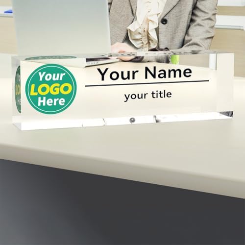 Office Desk Name Plate Personalized, Custom Name Plates for Desks on Acrylic Glass, Office Desk Decor Nameplate, Desk Accessories, Personalized Office Gift for Boss Coworkers (Lawyer) - Image 2