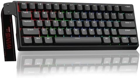 Aula WIN60 HE - 60% Mechanical Gaming Keyboard Wired, Magnetic Switch Hot Swappable, Adjustable Actuation Rapid Trigger Mode, 8000 Hz Polling Rate, RGB Small Keyboard 60 Percent Compact Design for PC by CORBOBO