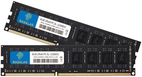 16GB Kit (2x8GB) DDR3L-1600 MHz PC3L-12800 UDIMM 2Rx8 1.35V 1.5V CL11 240PIN Dual Rank DIMM Non-ECC Unbuffered Desktop Memory RAM Upgrade Modules … by Rasalas